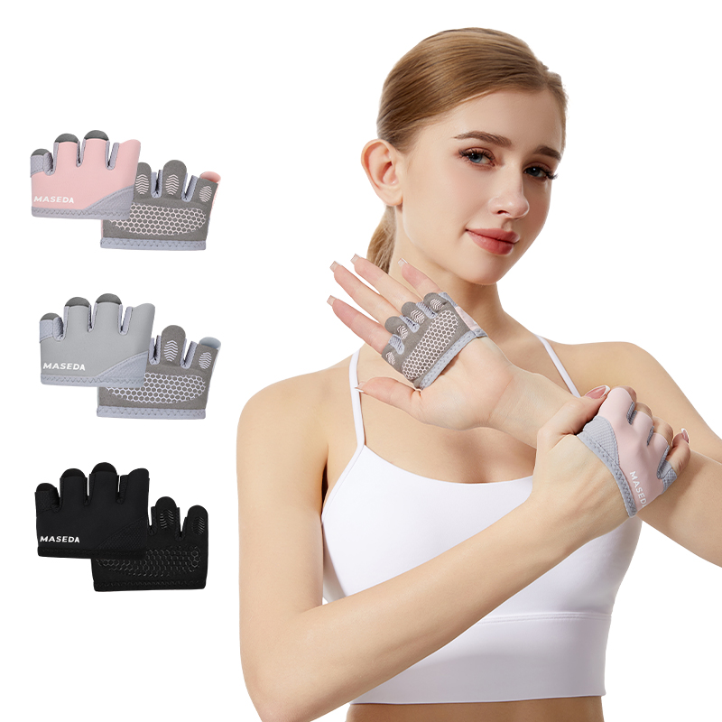 Pilates Yoga &A - Sepasang Sarung Tangan Fitness Tanpa Jari: