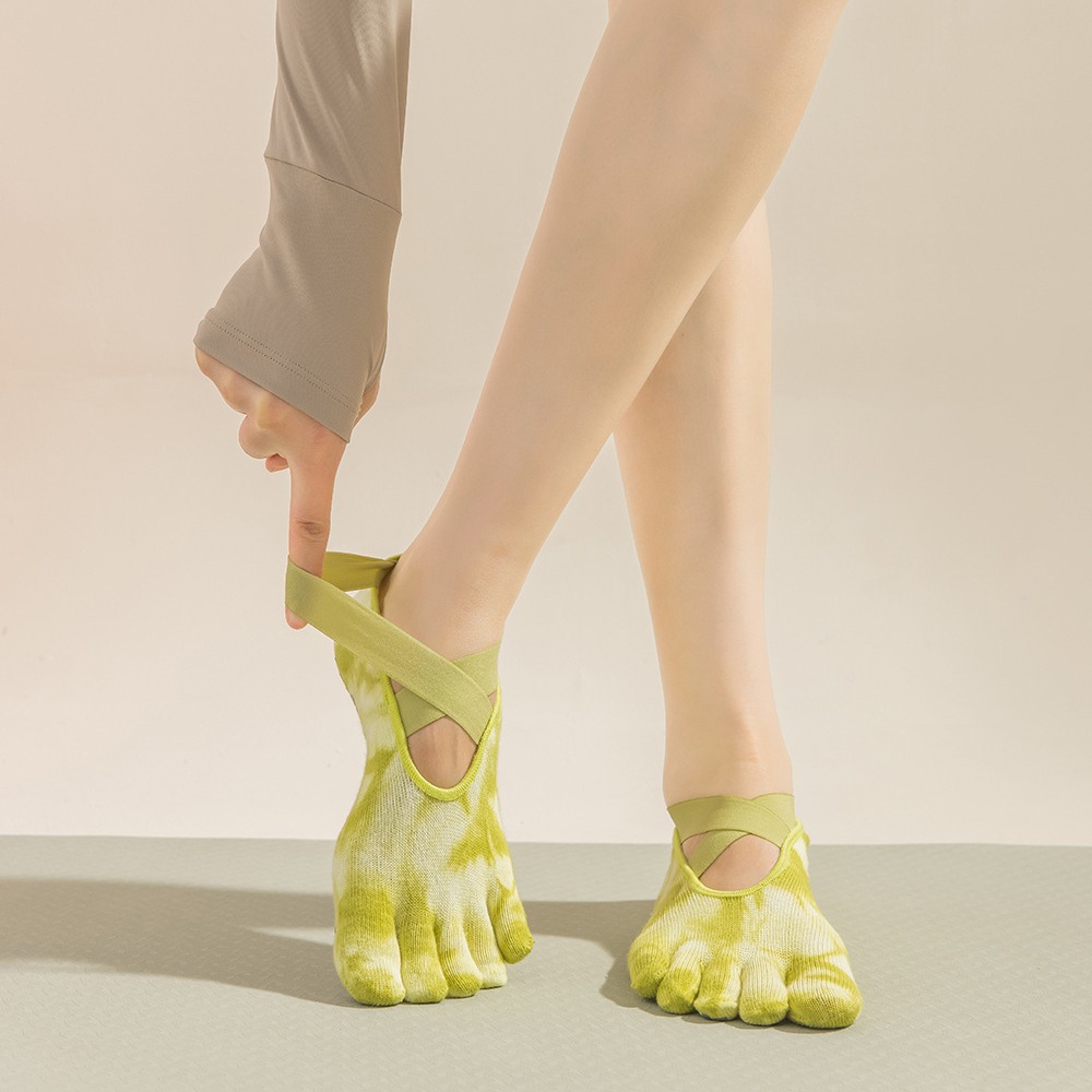 Pilates Yoga Studio - Kaos Kaki Wanita Tie-Dye dengan Lima