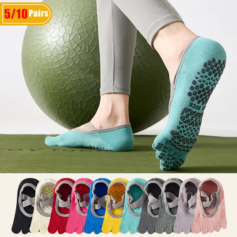 Pilates Yoga &A - 5/10 Pasang Kaus Kaki Yoga Wanita