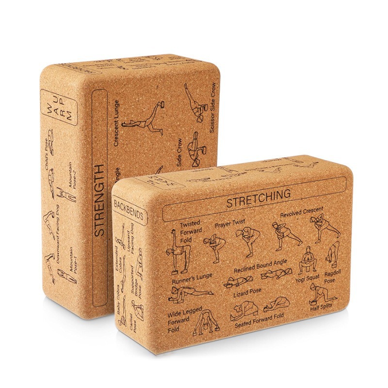 Yoga Block Cork - Blok Yoga Gabus Alami Berdensitas Tinggi,