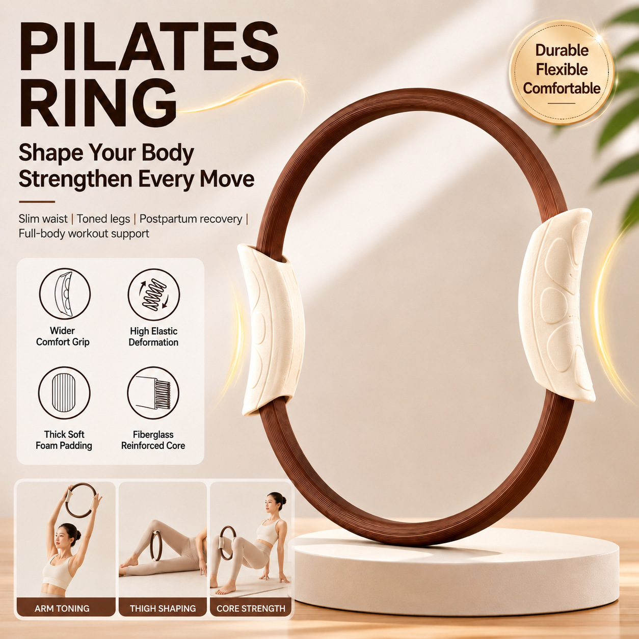 Pilates Yoga Resistance Ring - Ring Pilates, Ring Yoga, Alat Latihan