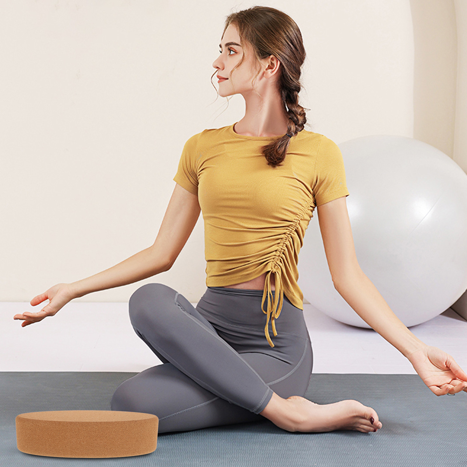 Blok Yoga Oval Terbuat dari Ga - Yoga Block Cork ulasan dan harga