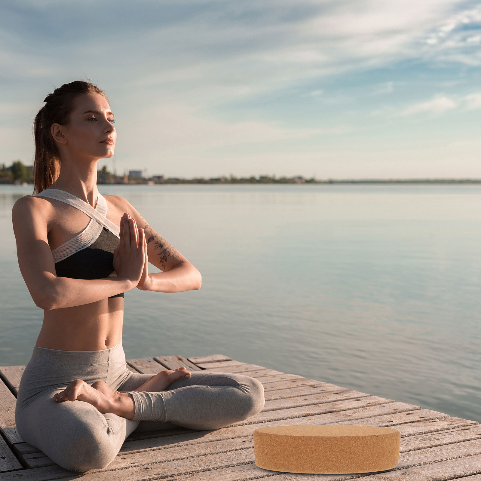 Blok Yoga Oval Cork Premium Ba - Yoga Block Cork ulasan dan harga
