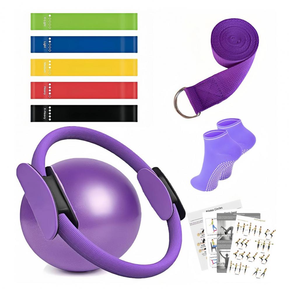 9Pcs/Set Perlengkapan Yoga Fit - Pilates Yoga Resistance Ring ulasan dan harga