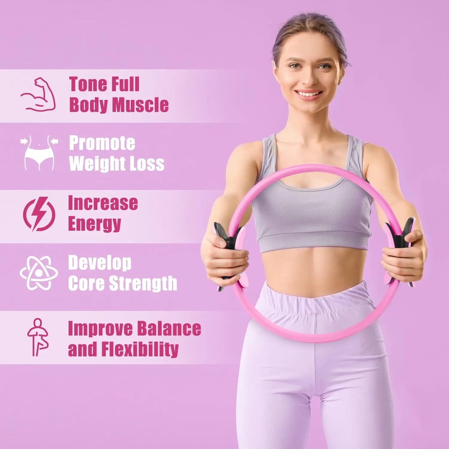 Cincin Pilates, Pelatih Ketaha - Pilates Yoga Resistance Ring ulasan dan harga