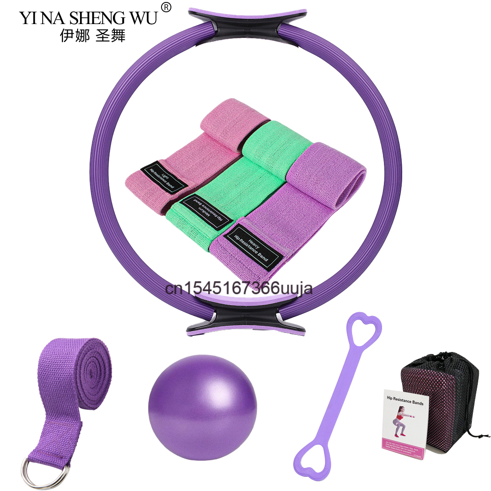 Set Cincin Pilates 8 Buah Pera - Pilates Yoga Resistance Ring ulasan dan harga