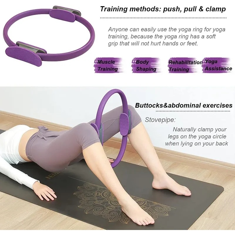 1 Buah Alat Pembentuk Kebugara - Pilates Yoga Resistance Ring ulasan dan harga