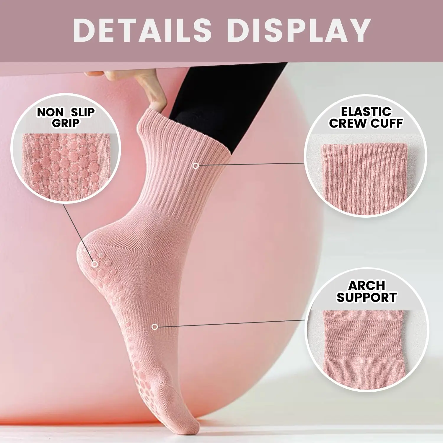 4 pasang kaus kaki yoga wanita - Pilates Yoga &A ulasan dan harga