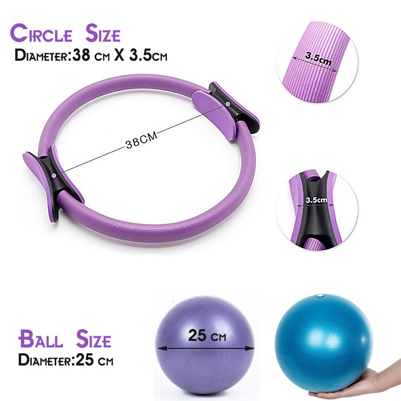 Set Ring Yoga Pilates 25cm den - Pilates Yoga Resistance Ring ulasan dan harga