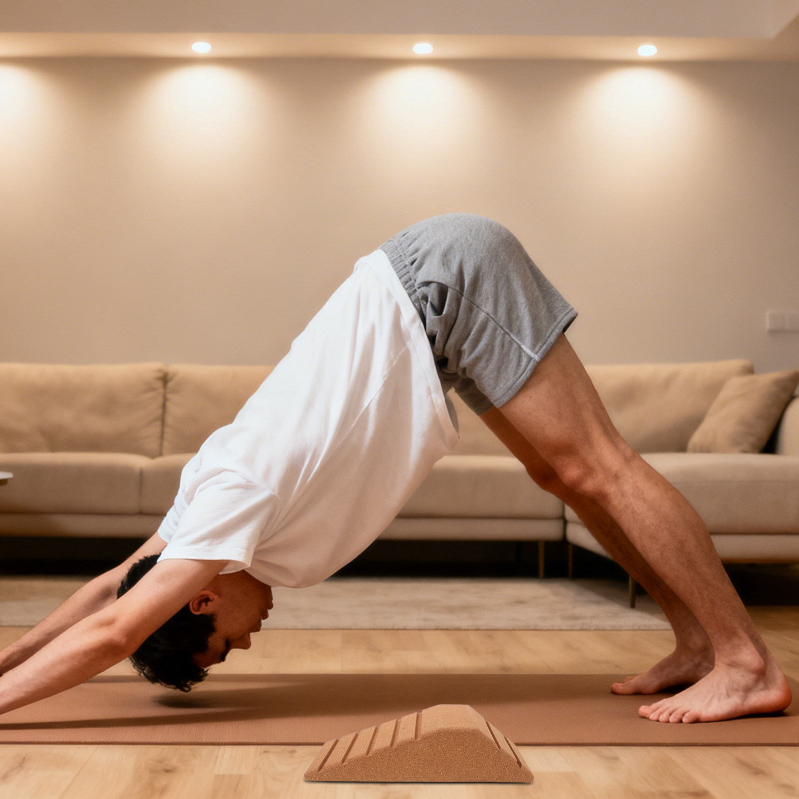 Blok Yoga Trapesium Cork Squat - Yoga Block Cork ulasan dan harga