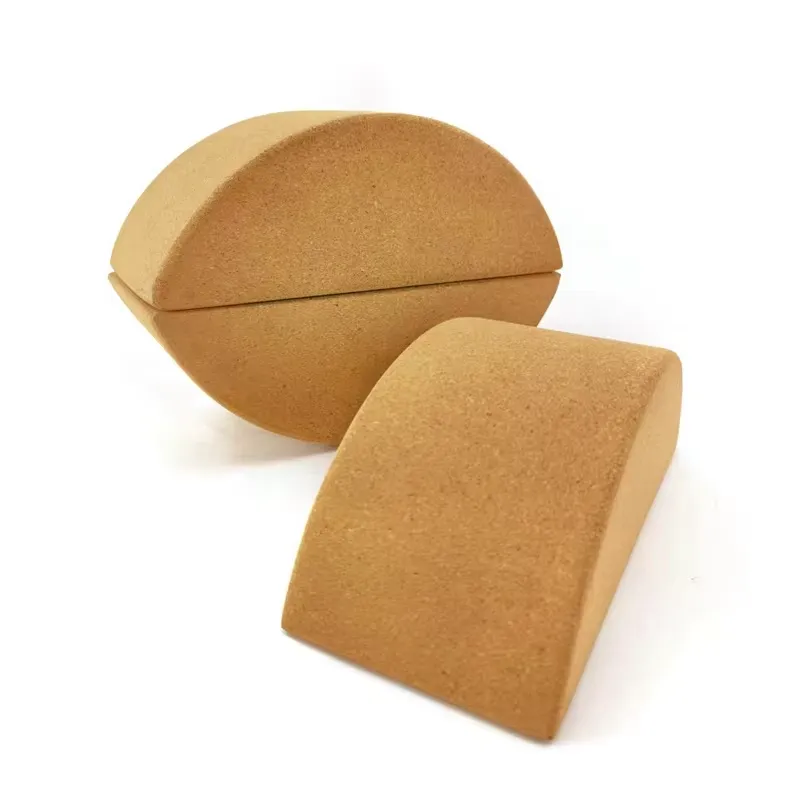 Blok Yoga Kayu Semi Bulat dari - Yoga Block Cork ulasan dan harga