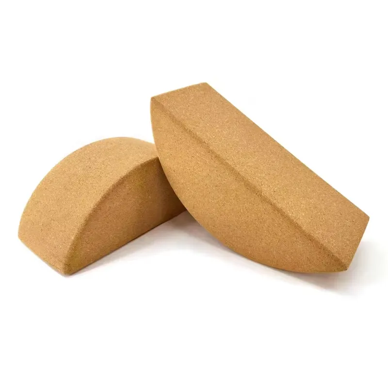 Blok Yoga Kayu Semi Bulat dari - Yoga Block Cork ulasan dan harga