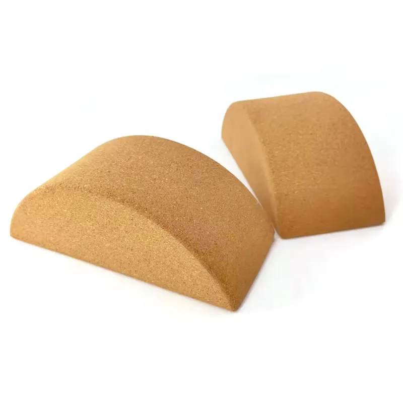 Blok Yoga Kayu Semi Bulat dari - Yoga Block Cork ulasan dan harga
